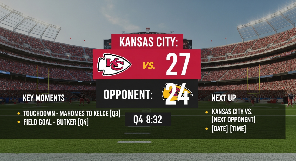 what's the score of the kansas city game