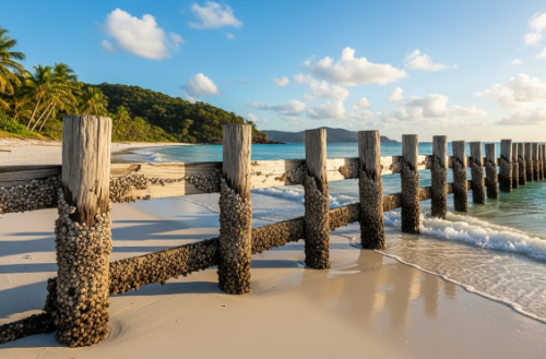 Whitsundays beach fence