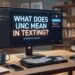 what does unc mean in texting